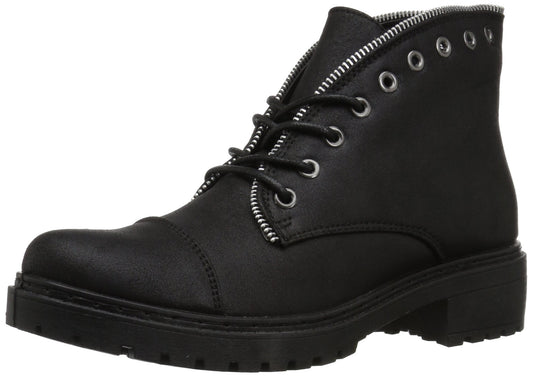 Qupid POSTAL-01A 2 Upper Lace Up Boot