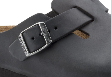 BIRKENSTOCK BOSTON OILED LEATHER UNISEX CLOGS - Black Oil Regular