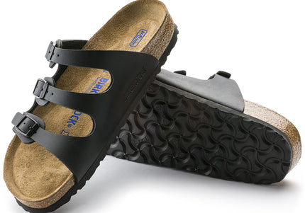 BIRKENSTOCK FLORIDA SOFT FOOTBED BIRKO-FLOR WOMEN SANDALS - Black Regular