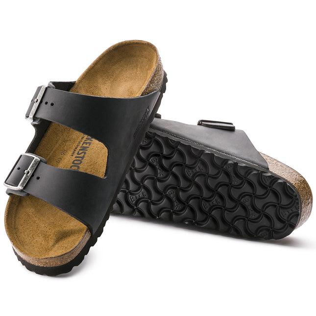 BIRKENSTOCK ARIZONA SOFT FOOTBEDOILED LEATHER UNISEX SANDALS