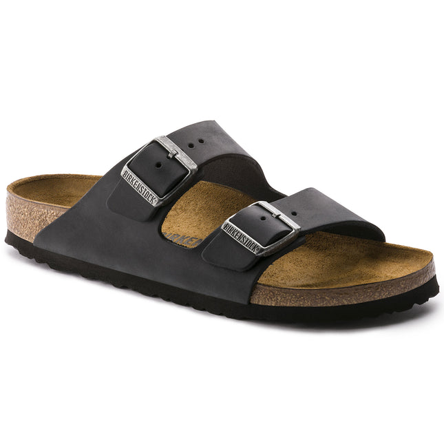 BIRKENSTOCK ARIZONA SOFT FOOTBEDOILED LEATHER UNISEX SANDALS
