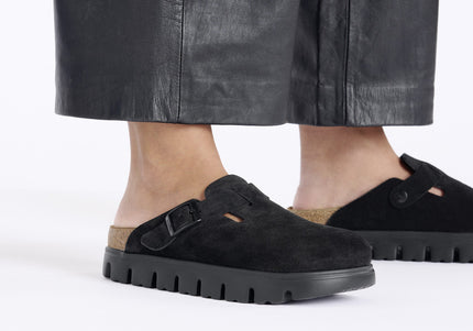 BIRKENSTOCK BOSTON CHUNKY SUEDE LEATHER WOMEN CLOGS
