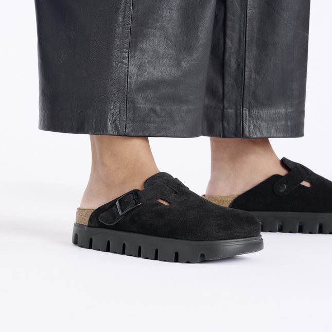 BIRKENSTOCK BOSTON CHUNKY SUEDE LEATHER WOMEN CLOGS