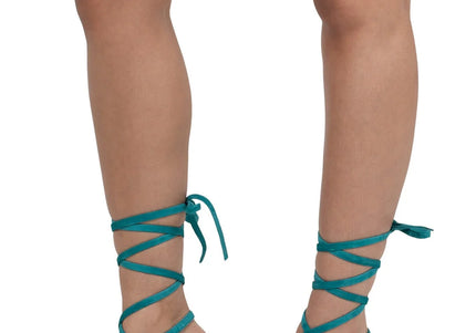 JEFFREY CAMPBELL BON-BON Women Heels - Turquoise Suede