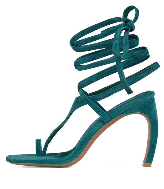JEFFREY CAMPBELL BON-BON Women Heels - Turquoise Suede