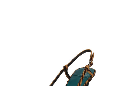 JEFFREY CAMPBELL BOOSHKY-F Beige Zebra Turquoise