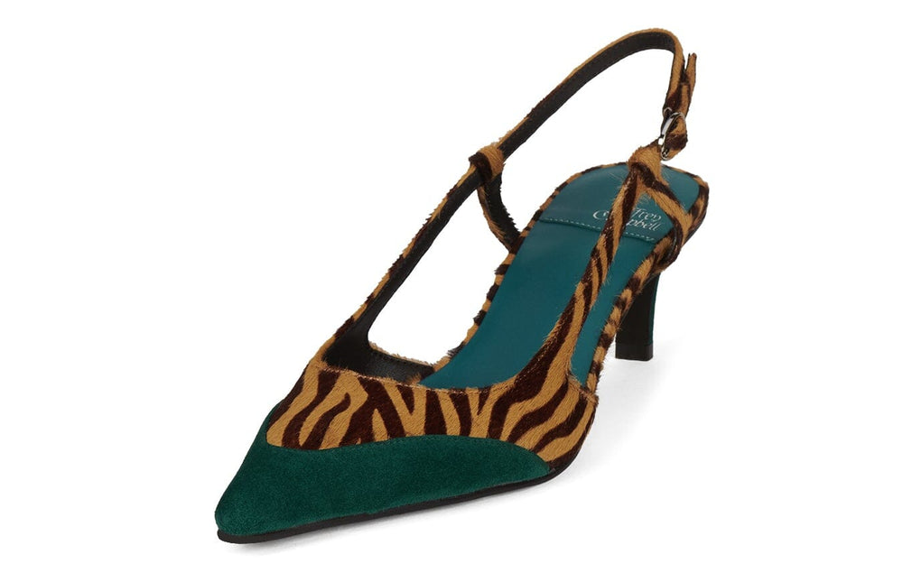 JEFFREY CAMPBELL BOOSHKY-F Beige Zebra Turquoise