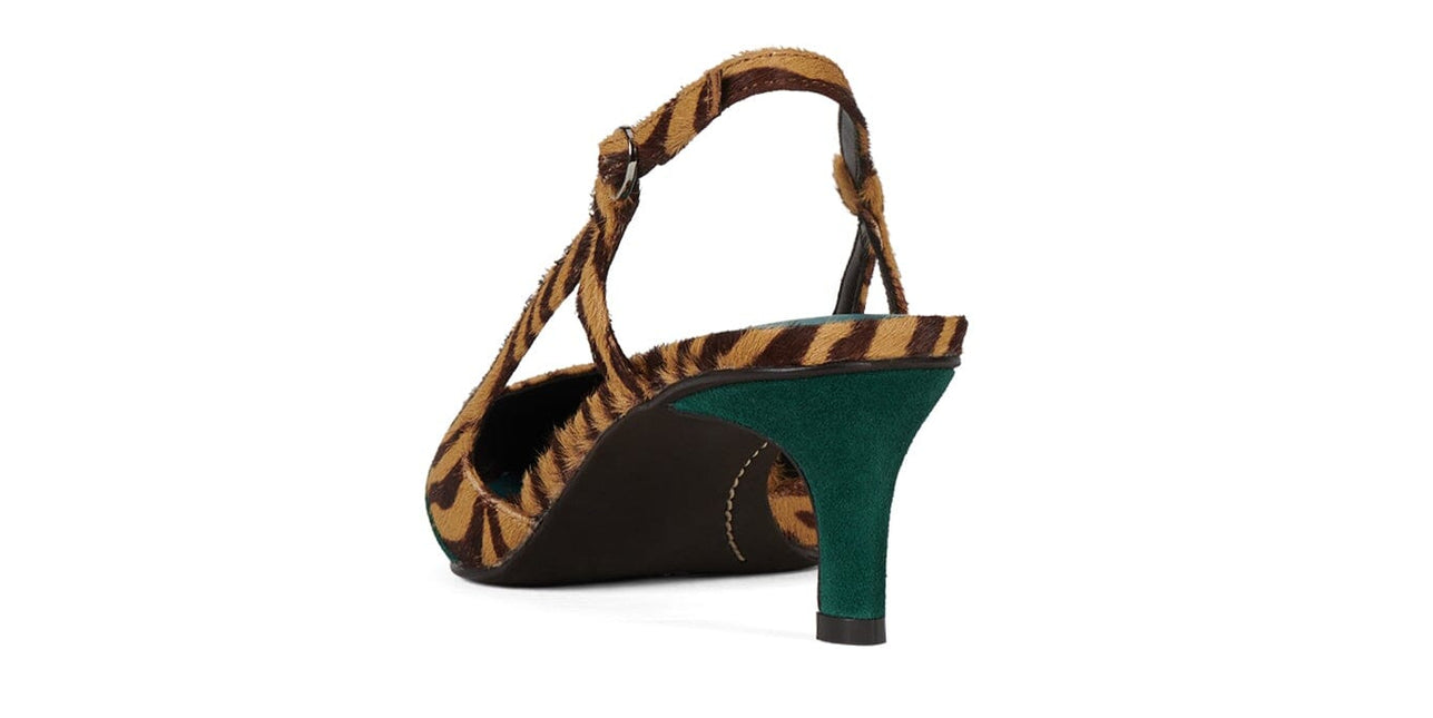 JEFFREY CAMPBELL BOOSHKY-F Beige Zebra Turquoise
