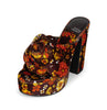 Brown 70s Velvet Floral