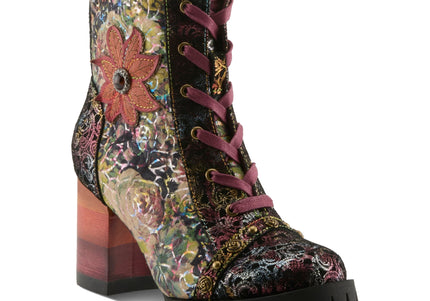 L'ARTISTE BUTOFCOURSE WOMEN BOOTS - Bordeaux Multi