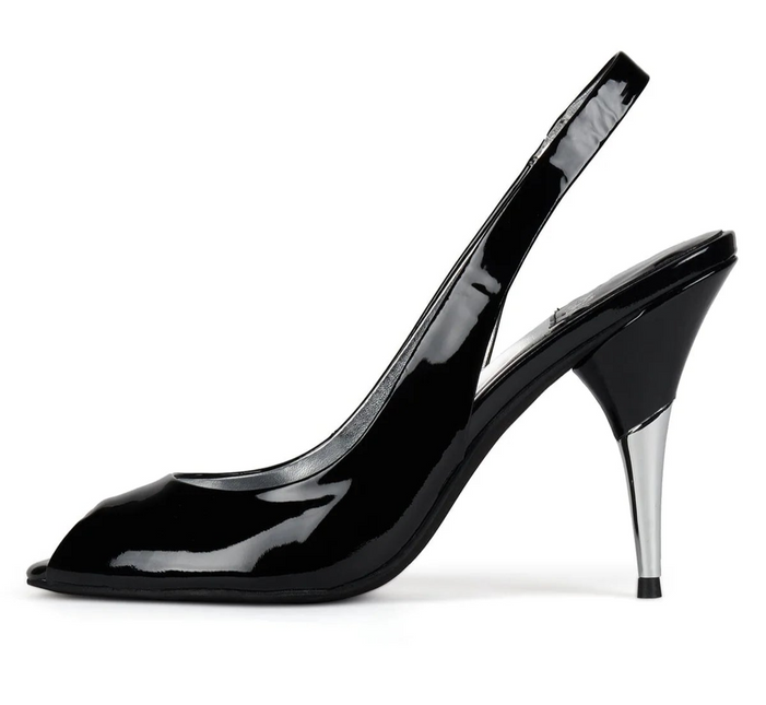 JEFFREY CAMPBELL CHARIS Women Heels - Black Patent Silver
