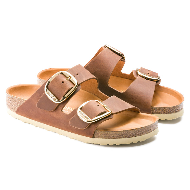 BIRKENSTOCK ARIZONA BIG BUCKLE OILED LEATHER WOMEN SANDALS