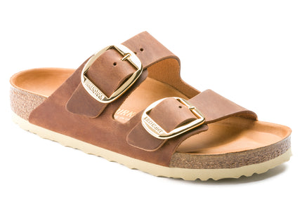 BIRKENSTOCK ARIZONA BIG BUCKLE OILED LEATHER WOMEN SANDALS