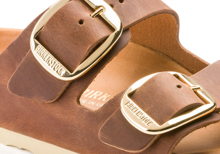 BIRKENSTOCK ARIZONA BIG BUCKLE OILED LEATHER WOMEN SANDALS