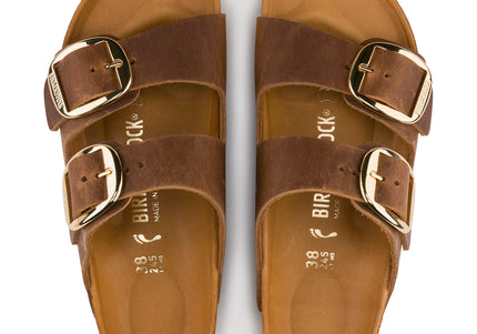 BIRKENSTOCK ARIZONA BIG BUCKLE OILED LEATHER WOMEN SANDALS