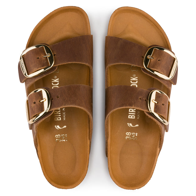 BIRKENSTOCK ARIZONA BIG BUCKLE OILED LEATHER WOMEN SANDALS