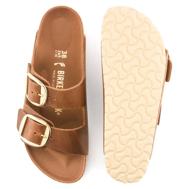 BIRKENSTOCK ARIZONA BIG BUCKLE OILED LEATHER WOMEN SANDALS