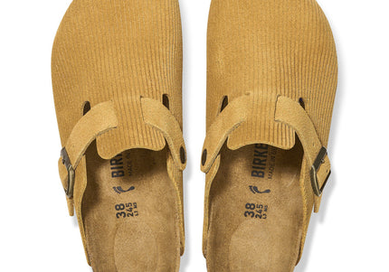 BIRKENSTOCK BOSTON SUEDE EMBOSSED WOMEN CLOGS