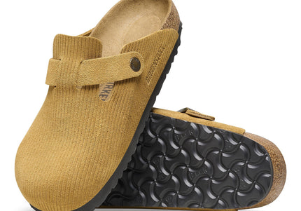 BIRKENSTOCK BOSTON SUEDE EMBOSSED WOMEN CLOGS