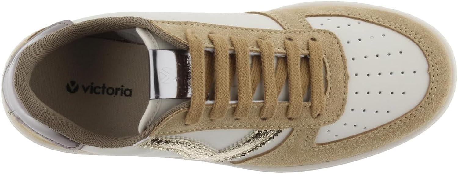 VICTORIA MADRID METAL & SPLIT LEATHER WOMEN SNEAKERS