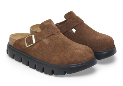 BIRKENSTOCK BOSTON CHUNKY SUEDE LEATHER WOMEN CLOGS