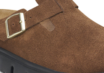 BIRKENSTOCK BOSTON CHUNKY SUEDE LEATHER WOMEN CLOGS