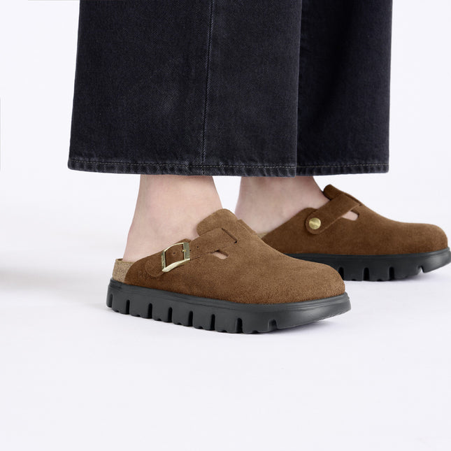 BIRKENSTOCK BOSTON CHUNKY SUEDE LEATHER WOMEN CLOGS