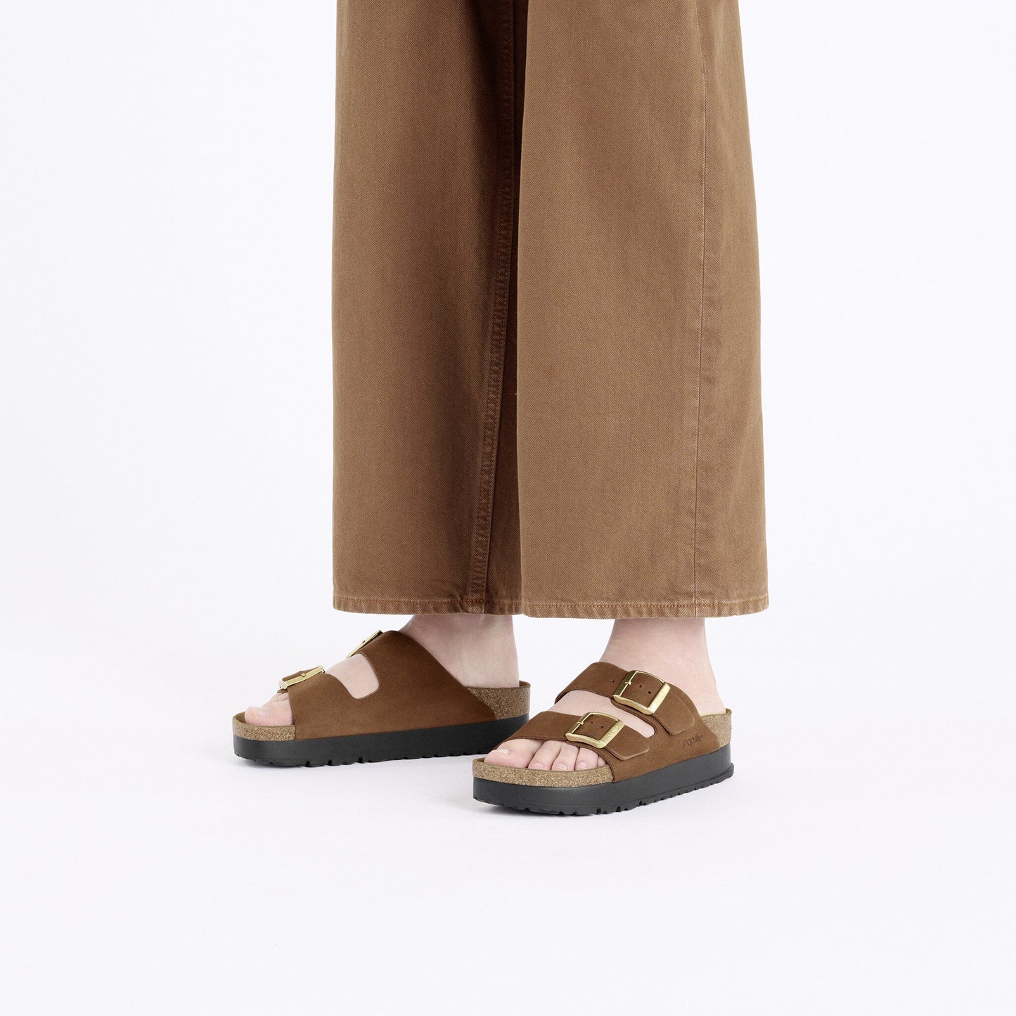 BIRKENSTOCK ARIZONA FLEX PLATFORM NUBUCK LEATHER