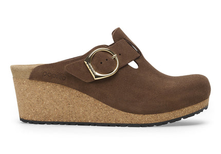 BIRKENSTOCK FANNY RING-BUCKLE SUEDE LEATHER WOMEN MULES