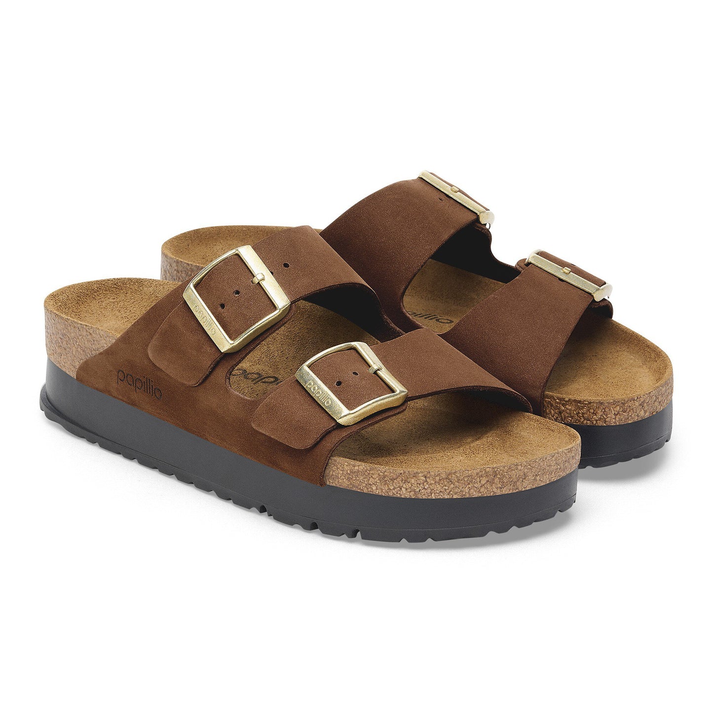 BIRKENSTOCK ARIZONA FLEX PLATFORM NUBUCK LEATHER