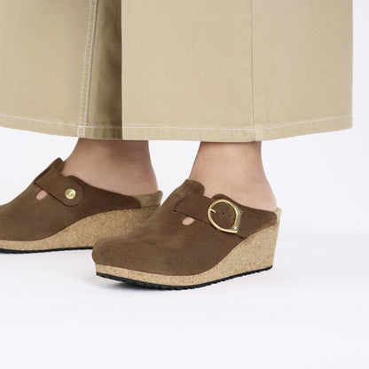 BIRKENSTOCK FANNY RING-BUCKLE SUEDE LEATHER