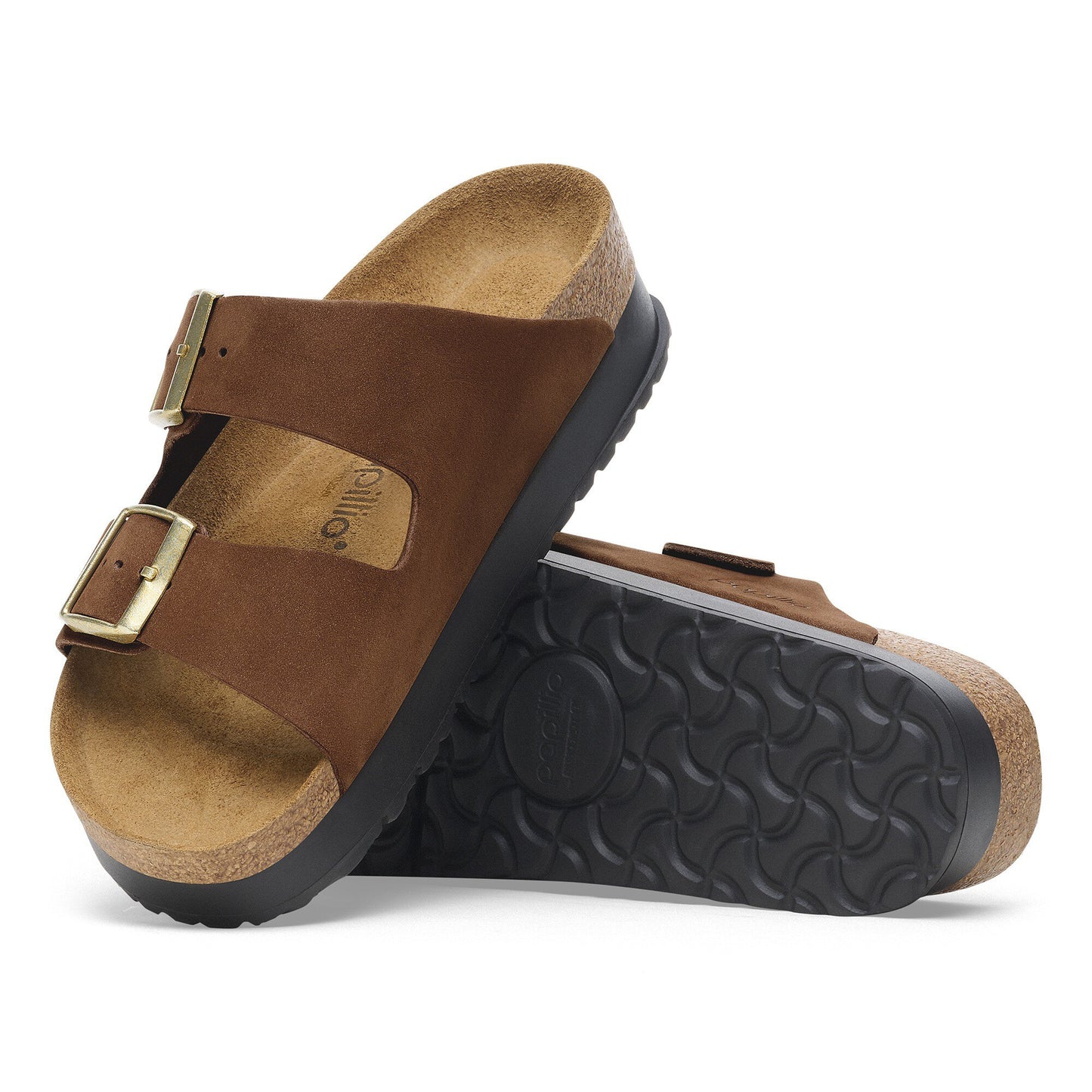 BIRKENSTOCK ARIZONA FLEX PLATFORM NUBUCK LEATHER