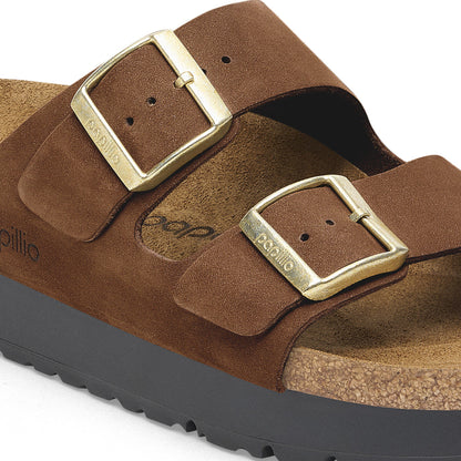 BIRKENSTOCK ARIZONA FLEX PLATFORM NUBUCK LEATHER