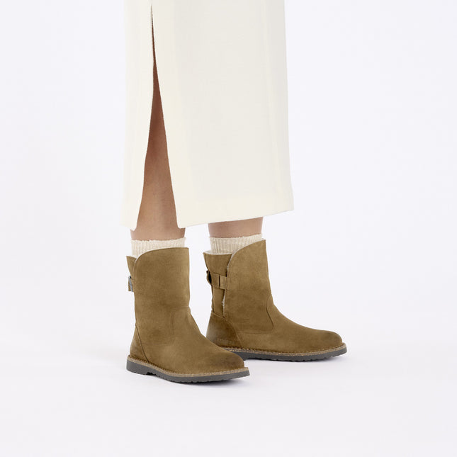 BIRKENSTOCK UPPSALA SHEARLING SUEDE LEATHER WOMEN BOOTS