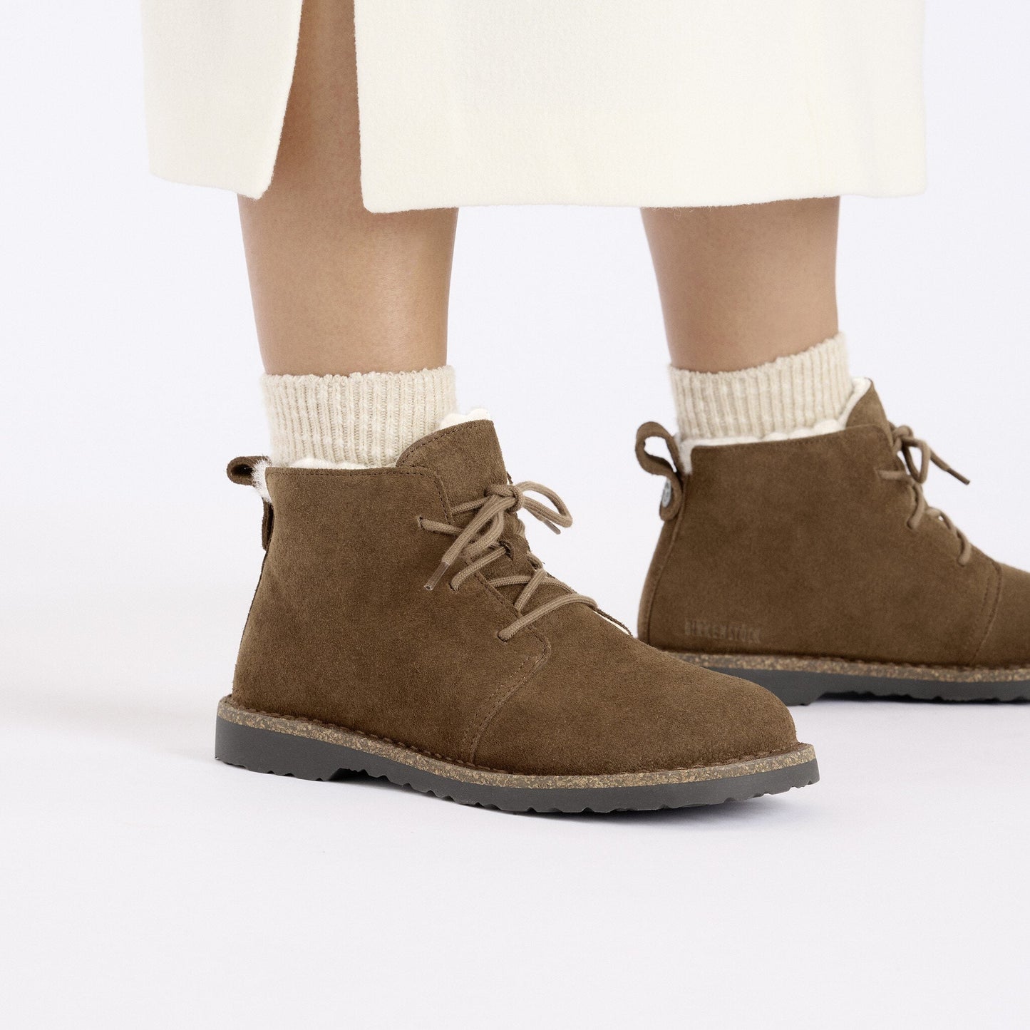 BIRKENSTOCK Uppsala Mid Shearling Suede Leather