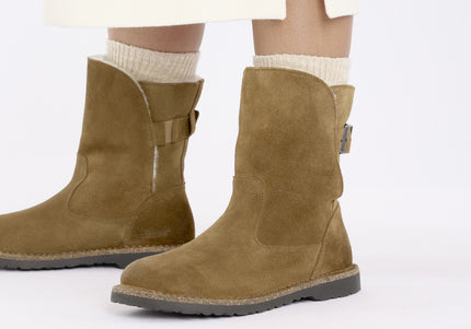 BIRKENSTOCK UPPSALA SHEARLING SUEDE LEATHER WOMEN BOOTS