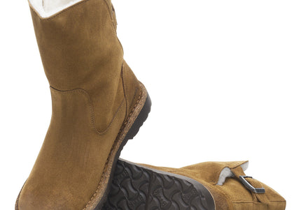 BIRKENSTOCK UPPSALA SHEARLING SUEDE LEATHER WOMEN BOOTS