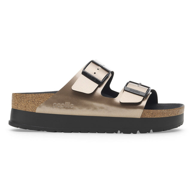 BIRKENSTOCK ARIZONA FLEX PLATFORM BIRKO-FLOR PATENT WOMEN SANDALS