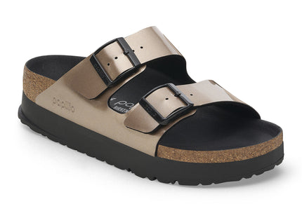 BIRKENSTOCK ARIZONA FLEX PLATFORM BIRKO-FLOR PATENT WOMEN SANDALS