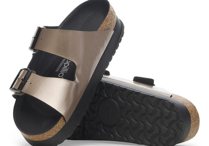 BIRKENSTOCK ARIZONA FLEX PLATFORM BIRKO-FLOR PATENT WOMEN SANDALS