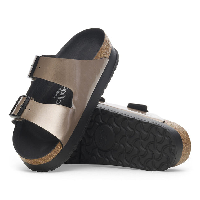 BIRKENSTOCK ARIZONA FLEX PLATFORM BIRKO-FLOR PATENT WOMEN SANDALS