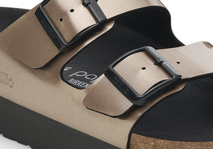 BIRKENSTOCK ARIZONA FLEX PLATFORM BIRKO-FLOR PATENT WOMEN SANDALS
