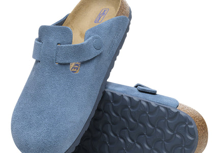 BIRKENSTOCK BOSTON SOFT FOOTBED SUEDE LEATHER WOMEN CLOGS