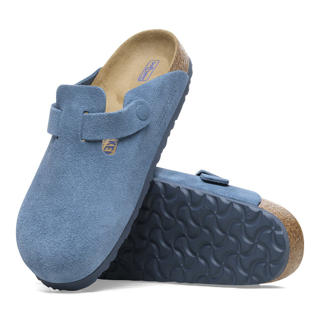 BIRKENSTOCK BOSTON SOFT FOOTBED SUEDE LEATHER WOMEN CLOGS