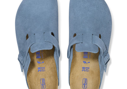 BIRKENSTOCK BOSTON SOFT FOOTBED SUEDE LEATHER WOMEN CLOGS