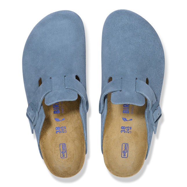 BIRKENSTOCK BOSTON SOFT FOOTBED SUEDE LEATHER WOMEN CLOGS