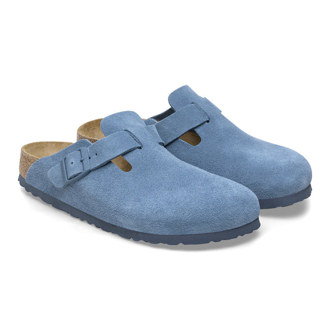 BIRKENSTOCK BOSTON SOFT FOOTBED SUEDE LEATHER WOMEN CLOGS