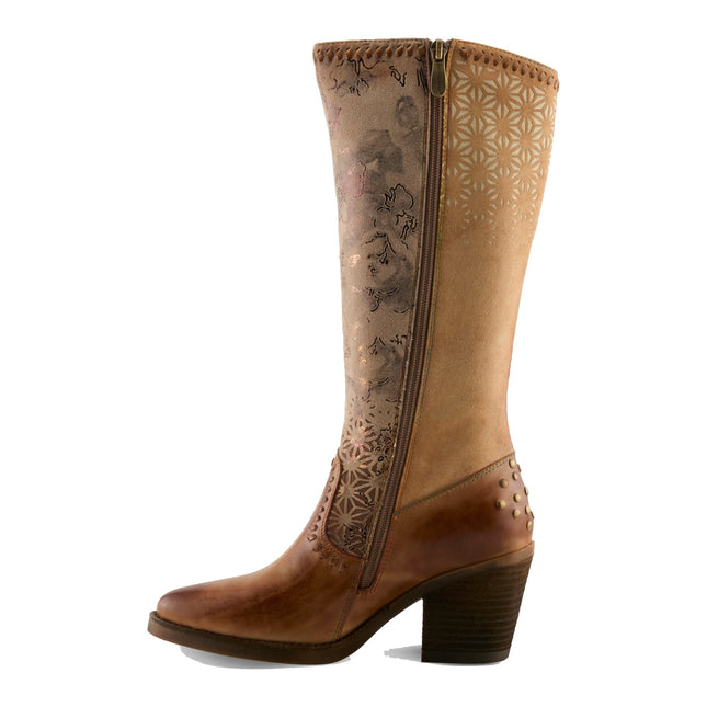 L'ARTISTE EMPRESS WOMEN BOOTS - Tan Multi