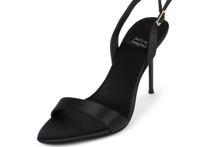 JEFFREY CAMPBELL GO-GETTER WOMEN HEELS Black Satin