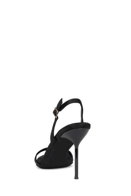 JEFFREY CAMPBELL GO-GETTER WOMEN HEELS Black Satin